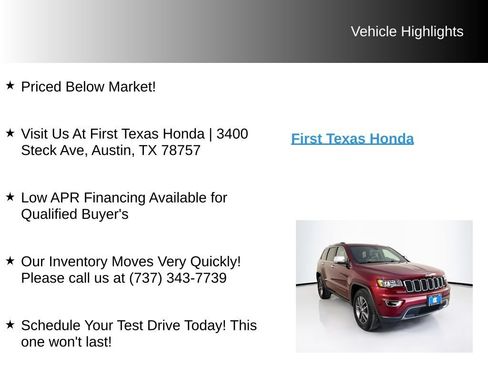 Used 2018 Jeep Grand Cherokee Limited RWD image 10
