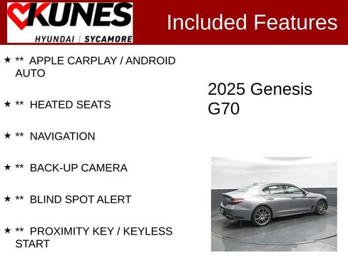 Used 2025 Genesis G70 2.5T AWD/4WD image 2
