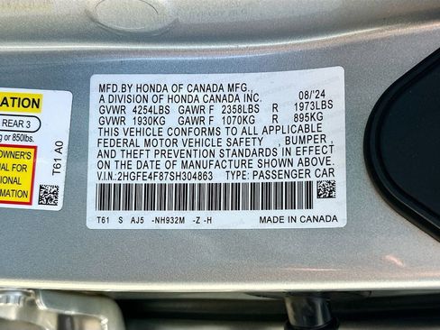 Certified 2025 Honda Civic Sport image 33