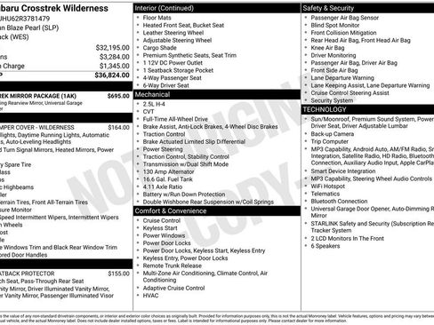 Used 2024 Subaru Crosstrek 2.5i Wilderness w/ Crosstrek Mirror Package AWD/4WD image 25