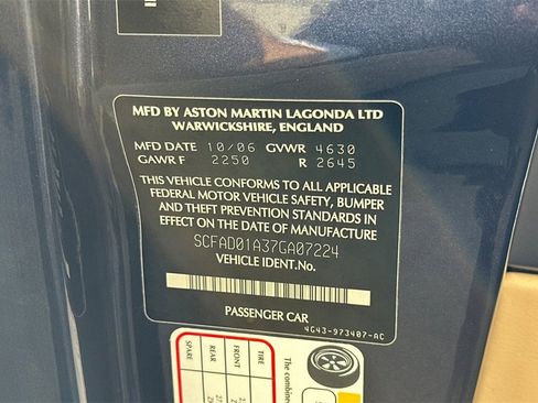 Used 2007 Aston Martin DB9 Coupe image 26