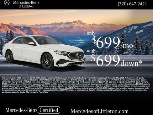 Certified 2025 Mercedes-Benz E 350 4MATIC Sedan image 3