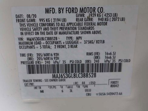 Used 2020 Ford EcoSport SE w/ SE Convenience Package AWD/4WD image 46