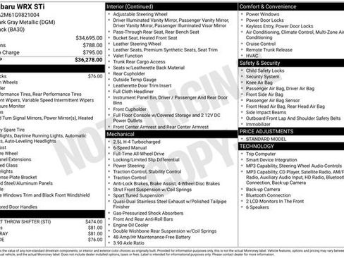 Used 2016 Subaru WRX STI AWD/4WD image 31