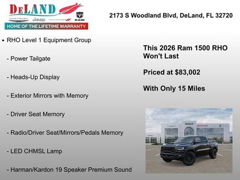 New 2026 RAM 1500 RHO w/ RHO Level 1 Equipment Group image 18