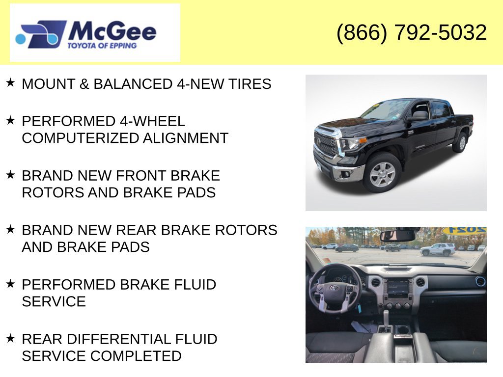 Certified 2021 Toyota Tundra SR5 w/ Convenience Package AWD/4WD image 8