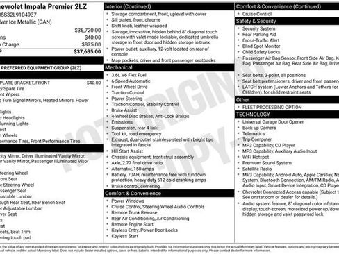 Used 2020 Chevrolet Impala Premier FWD image 30