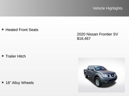 Used 2020 Nissan Frontier SV image 24