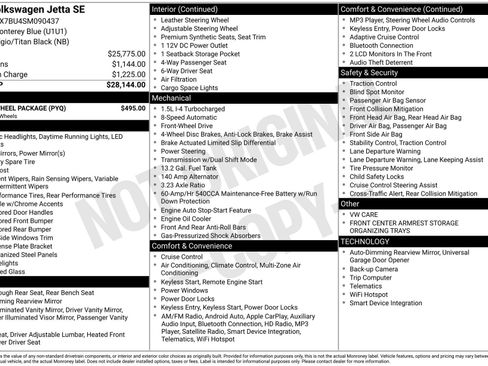 Used 2025 Volkswagen Jetta SE w/ Black Wheel Package image 3