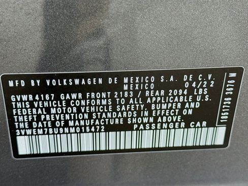 Certified 2022 Volkswagen Jetta SE FWD image 30