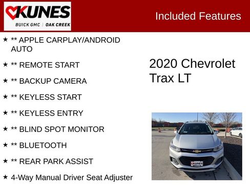 Used 2020 Chevrolet Trax LT w/ Driver Confidence Package image 2