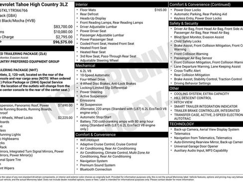 New 2026 Chevrolet Tahoe High Country AWD/4WD image 5