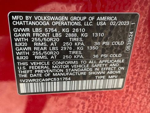 Certified 2023 Volkswagen Atlas SE FWD image 52