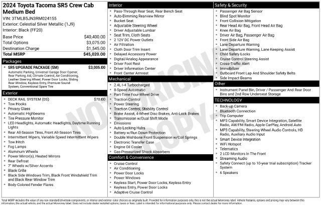 Used 2024 Toyota Tacoma SR5 w/ SR5 Upgrade Package AWD/4WD image 31