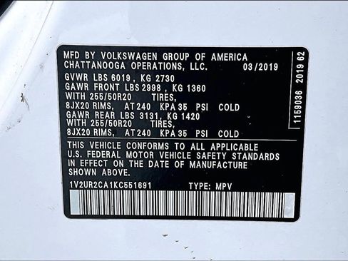 Used 2019 Volkswagen Atlas SE w/ Towing Package AWD/4WD image 36