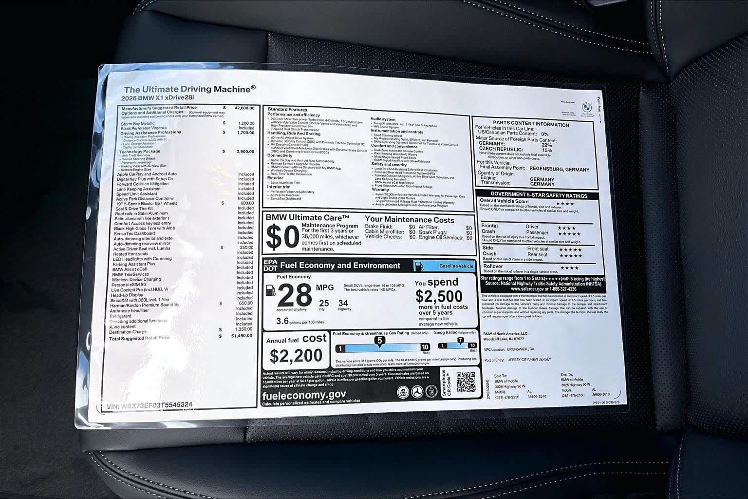 New 2026 BMW X1 xDrive28i w/ Technology Package AWD/4WD image 20