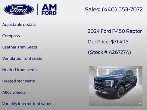 Certified 2024 Ford F150 Raptor AWD/4WD image 27