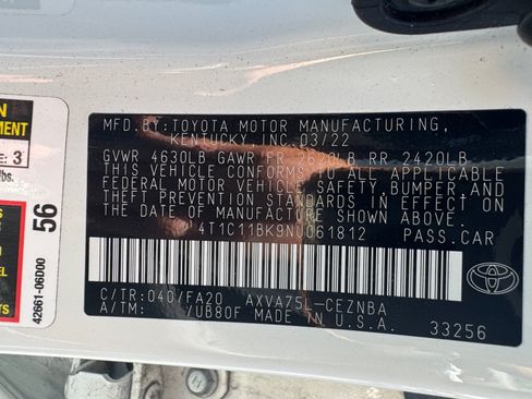 Used 2022 Toyota Camry LE AWD/4WD image 19