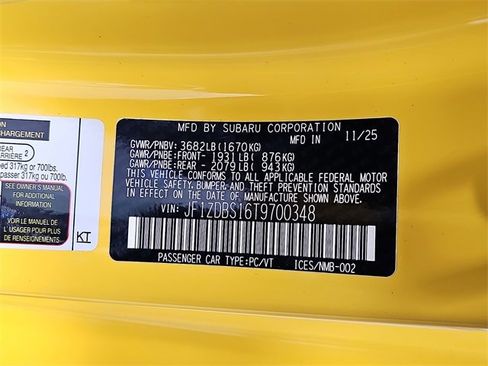 New 2026 Subaru BRZ Series.Yellow image 20