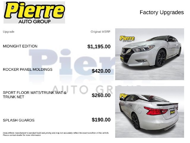Used 2017 Nissan Maxima SR w/ Midnight Edition FWD image 12