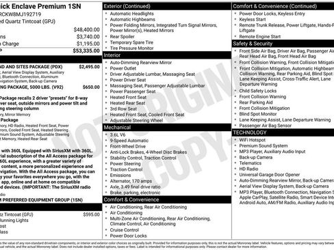 Used 2021 Buick Enclave Premium w/ Surround and Sites Package FWD image 4