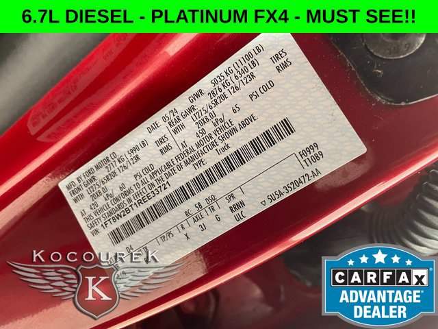 Used 2024 Ford F250 Platinum AWD/4WD image 26