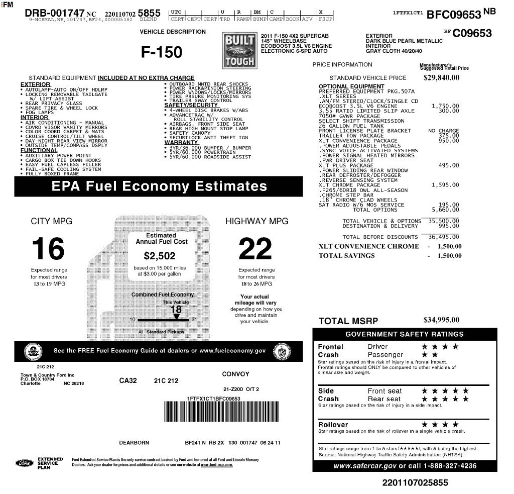 Used 2011 Ford F150 XLT w/ XLT Chrome Pkg RWD image 11
