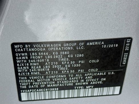 Used 2019 Volkswagen Atlas S image 39