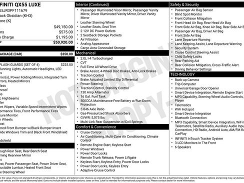 Certified 2023 INFINITI QX55 Luxe w/ Cargo Package AWD/4WD image 33