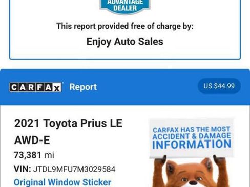 Used 2021 Toyota Prius LE image 4