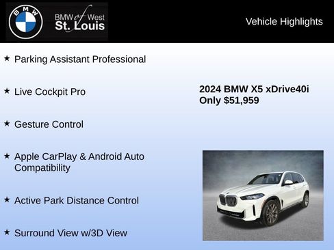 Used 2024 BMW X5 xDrive40i w/ Premium Package AWD/4WD image 16