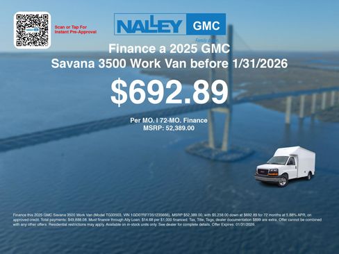 New 2025 GMC Savana 3500 w/ Power Convenience Package image 6