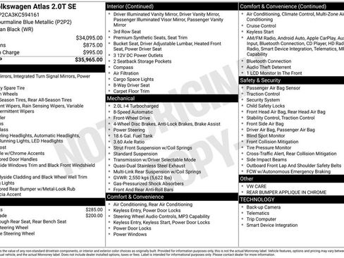 Used 2019 Volkswagen Atlas SE FWD image 37