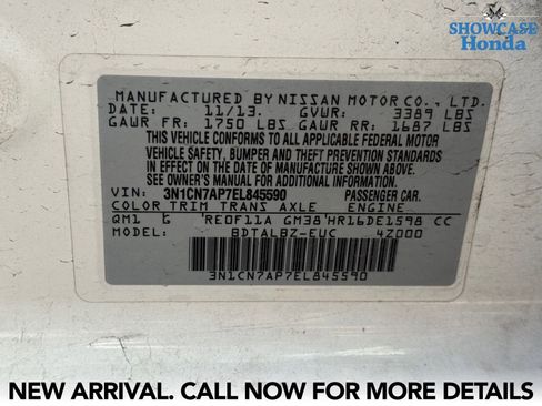 Used 2014 Nissan Versa SV w/ Convenience Package image 13