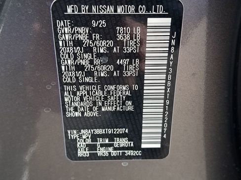 New 2026 Nissan Armada SL w/ Captain's Chari Seat Package image 31