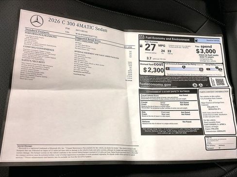 New 2026 Mercedes-Benz C 300 4MATIC Sedan image 13