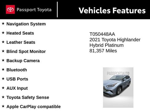 Used 2021 Toyota Highlander Platinum AWD/4WD image 8