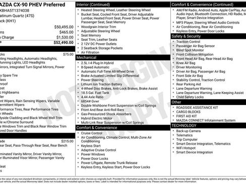 New 2026 MAZDA CX-90 Plug-In Hybrid w/ Preferred image 35