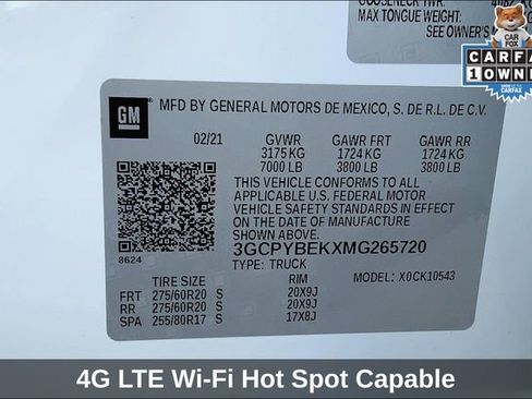 Used 2021 Chevrolet Silverado 1500 Custom image 37