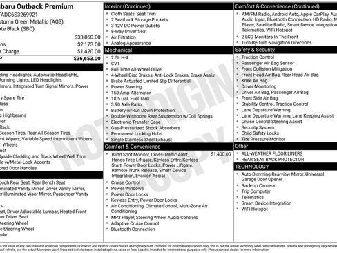 Certified 2025 Subaru Outback Premium image 32