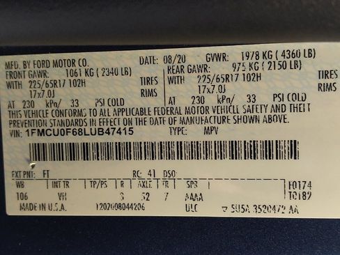 Used 2020 Ford Escape S FWD image 33