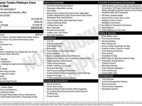 Used 2019 Toyota Tundra Platinum RWD image 14