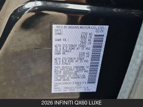 Certified 2026 INFINITI QX60 Luxe w/ Cargo Package FWD image 27