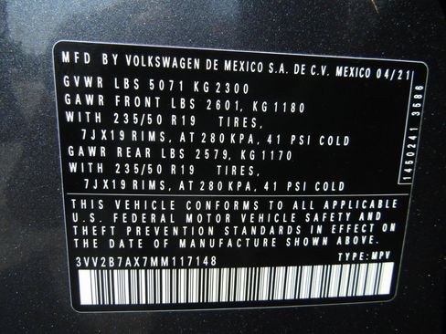 Used 2021 Volkswagen Tiguan SEL AWD/4WD image 26