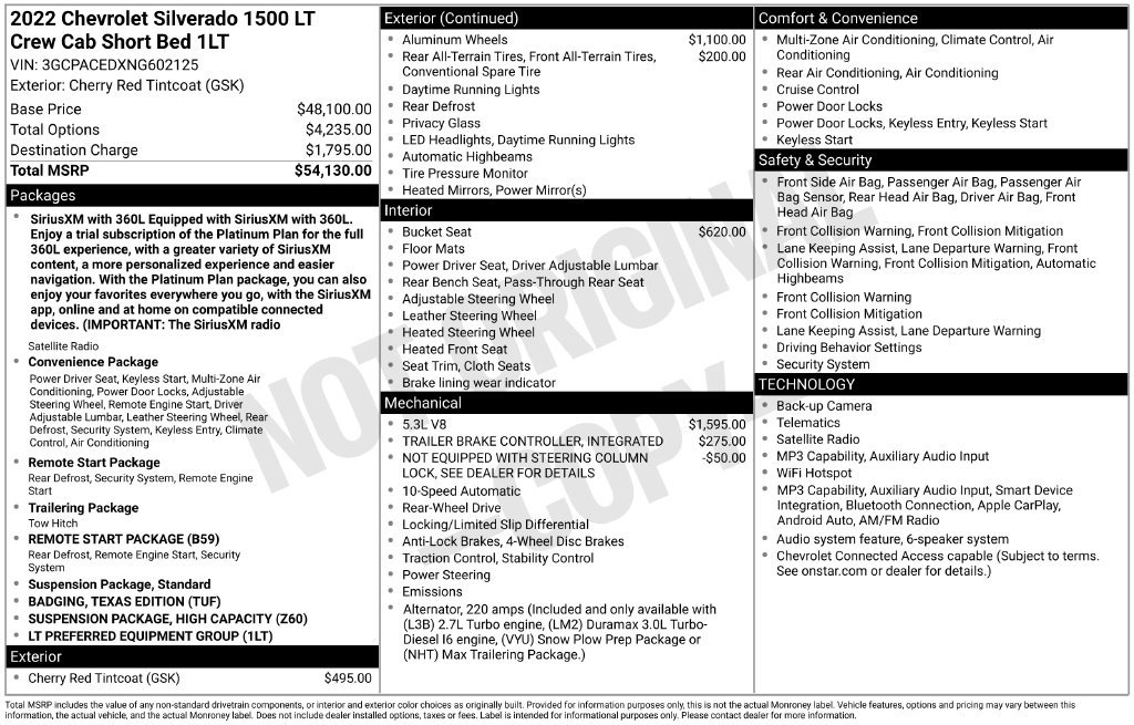 Used 2022 Chevrolet Silverado 1500 LT RWD image 59