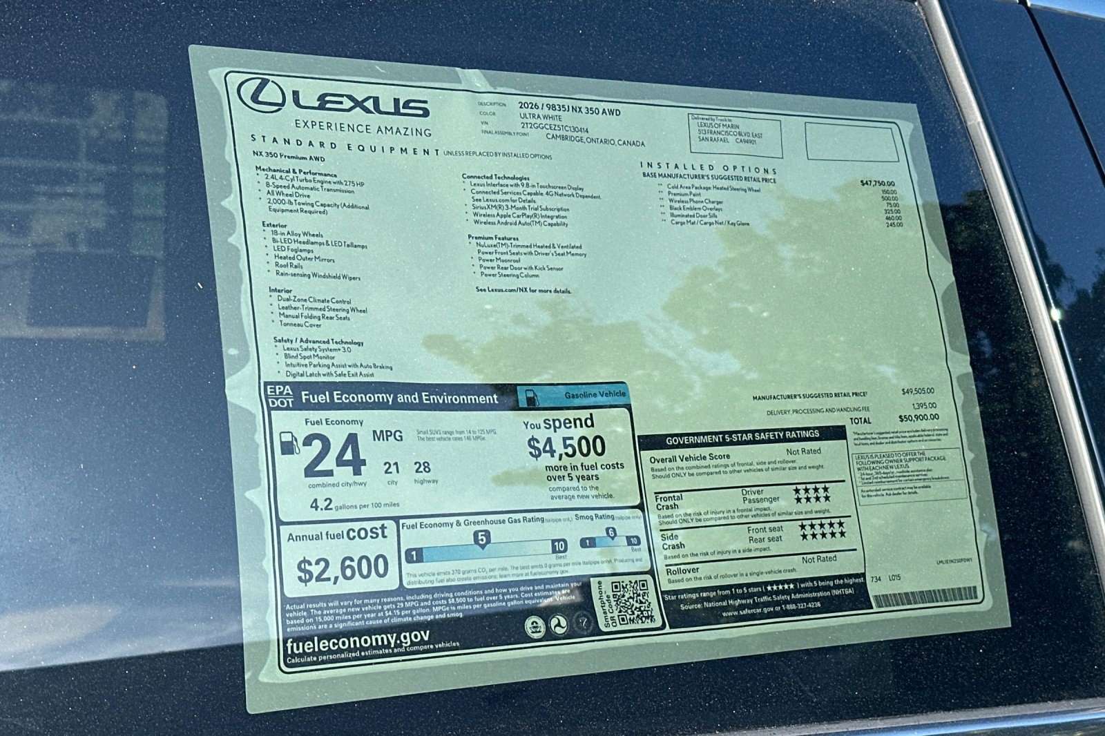 New 2026 Lexus NX 350 AWD w/ Accessory Package (Z1) image 29