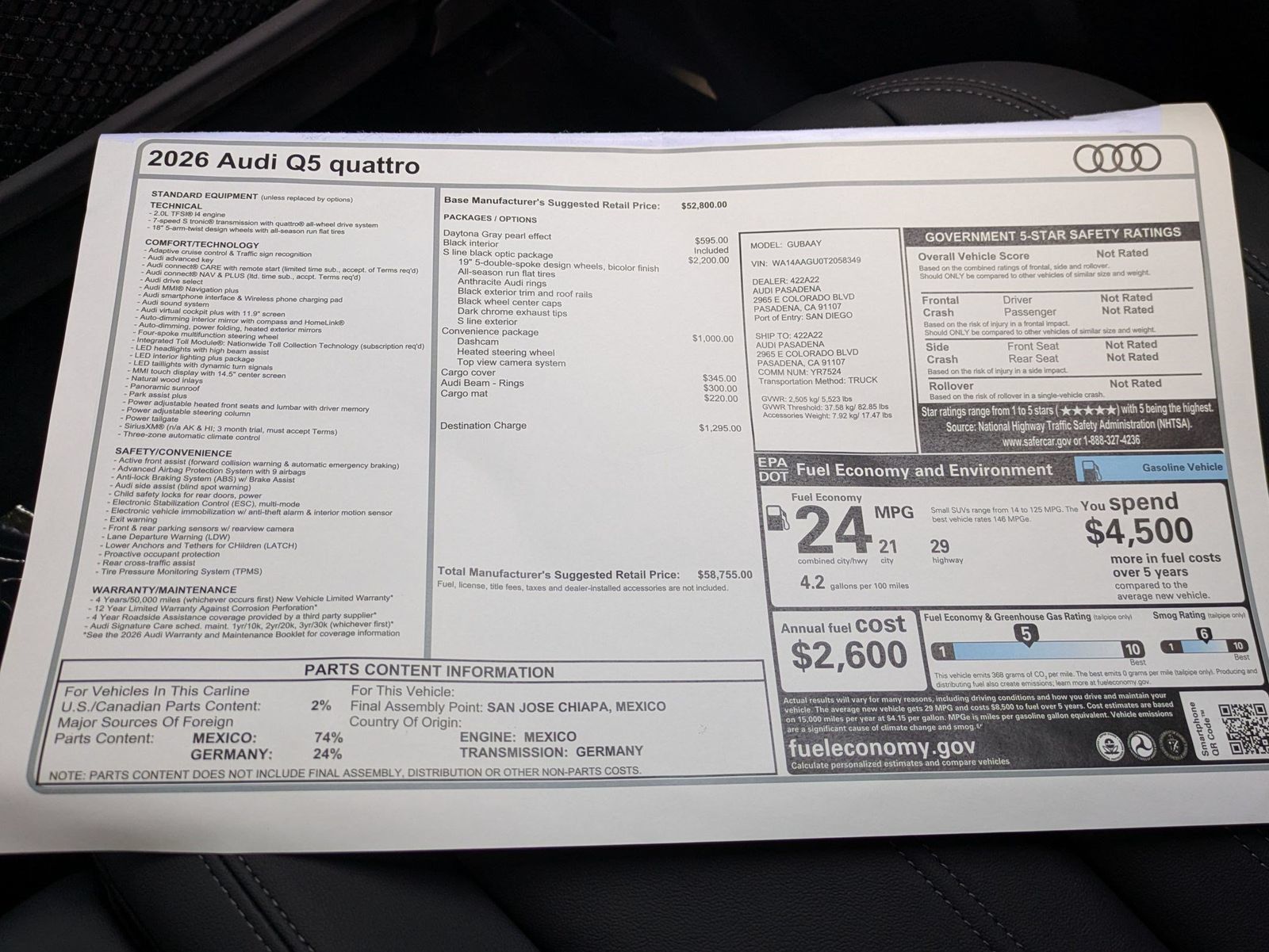 New 2026 Audi Q5 2.0T AWD/4WD image 18