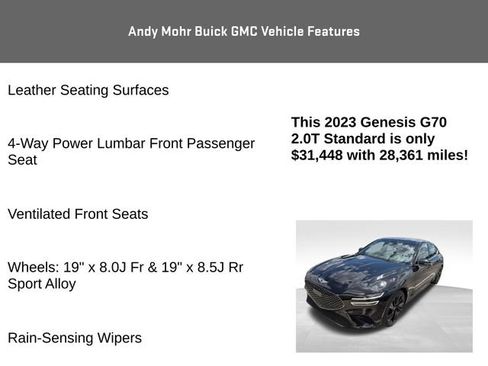 Used 2023 Genesis G70 2.0T w/ Sport Prestige Package AWD/4WD image 15