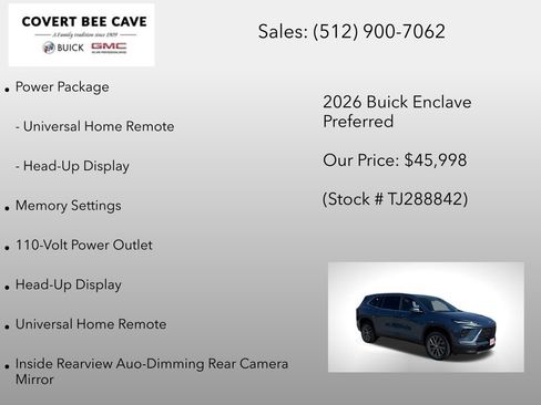 New 2026 Buick Enclave Preferred w/ Power Package image 12