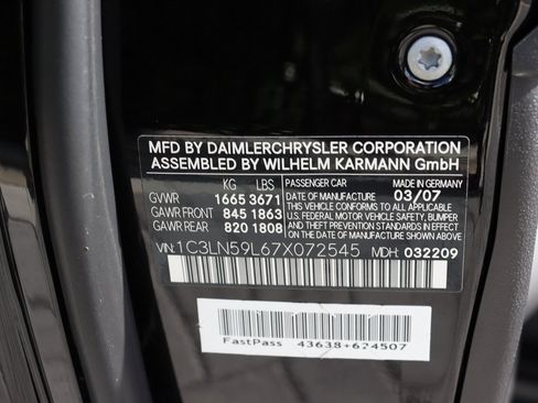 Used 2007 Chrysler Crossfire Coupe image 24